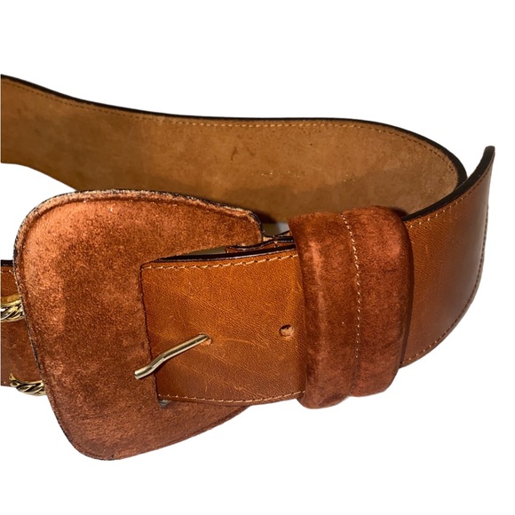 Wide Leather Belt made in Italy - Picture 6 of 10